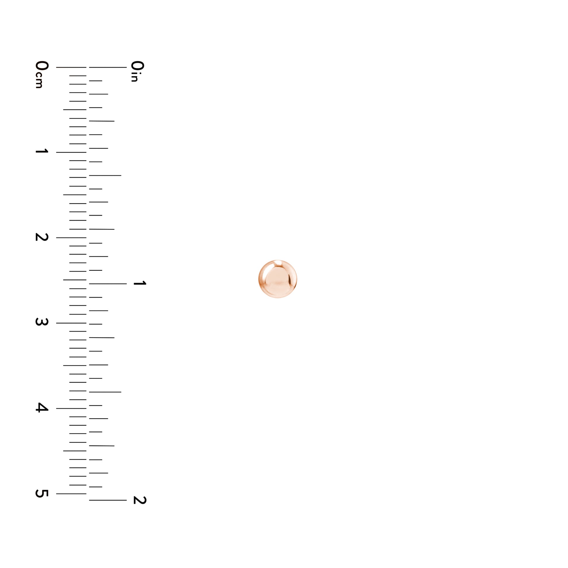 4.5mm Flat Round Pebble Stud Earrings