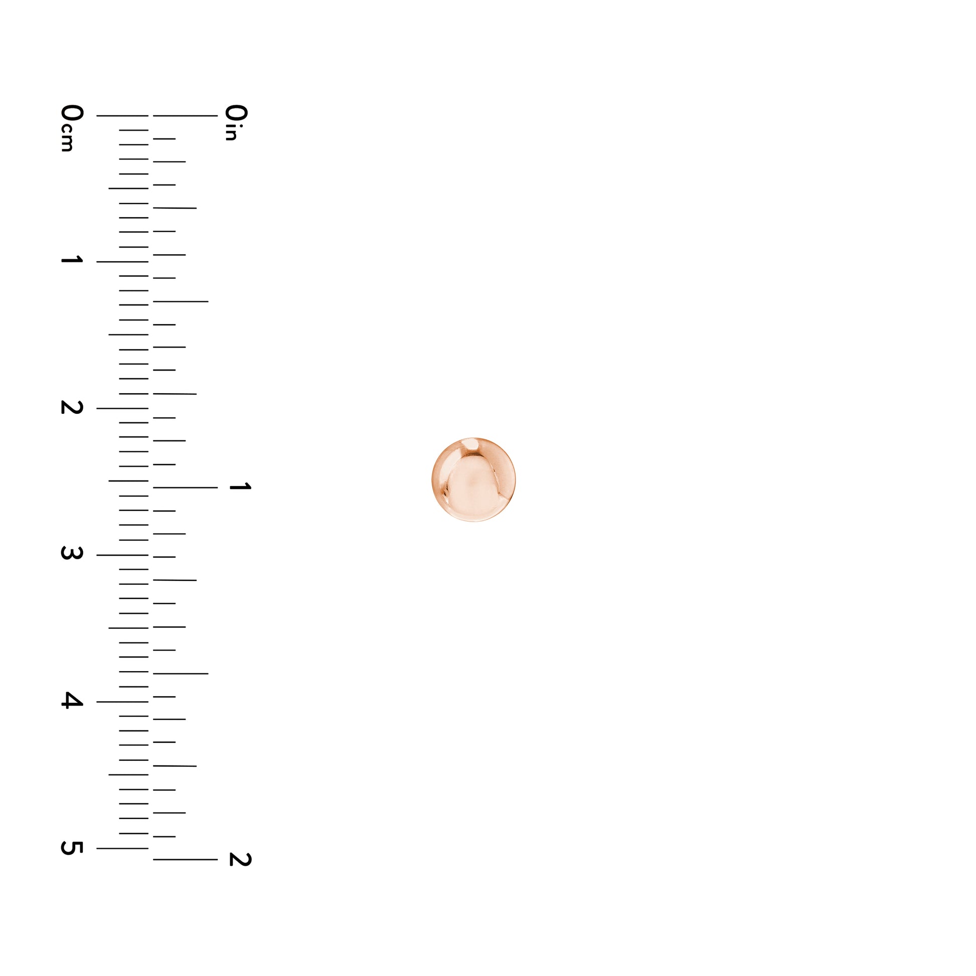 5.5mm Flat Round Pebble Stud Earrings