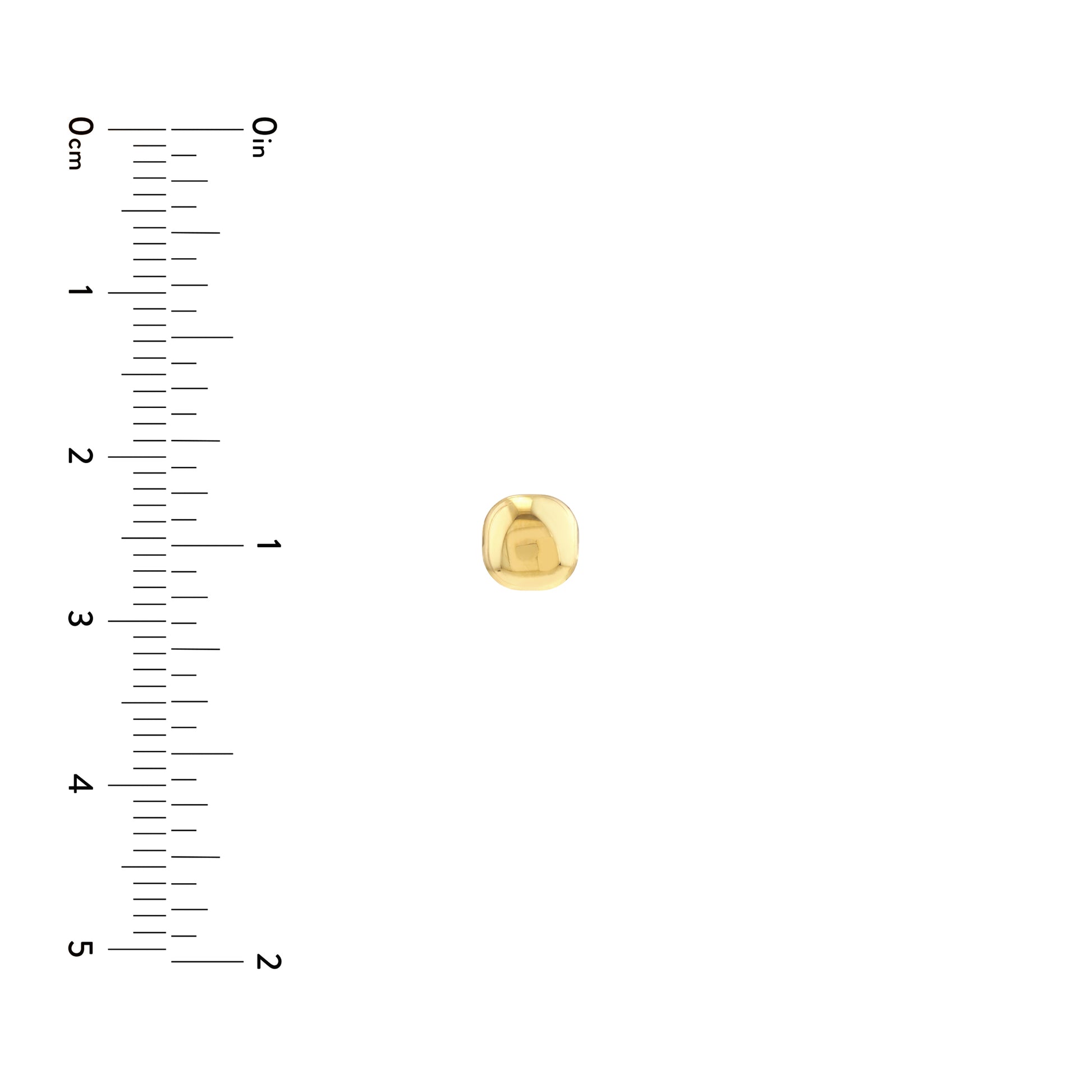 6.0mm Cushion Pebble Stud Earrings