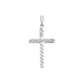 17mm Twisted Design Cross Pendant