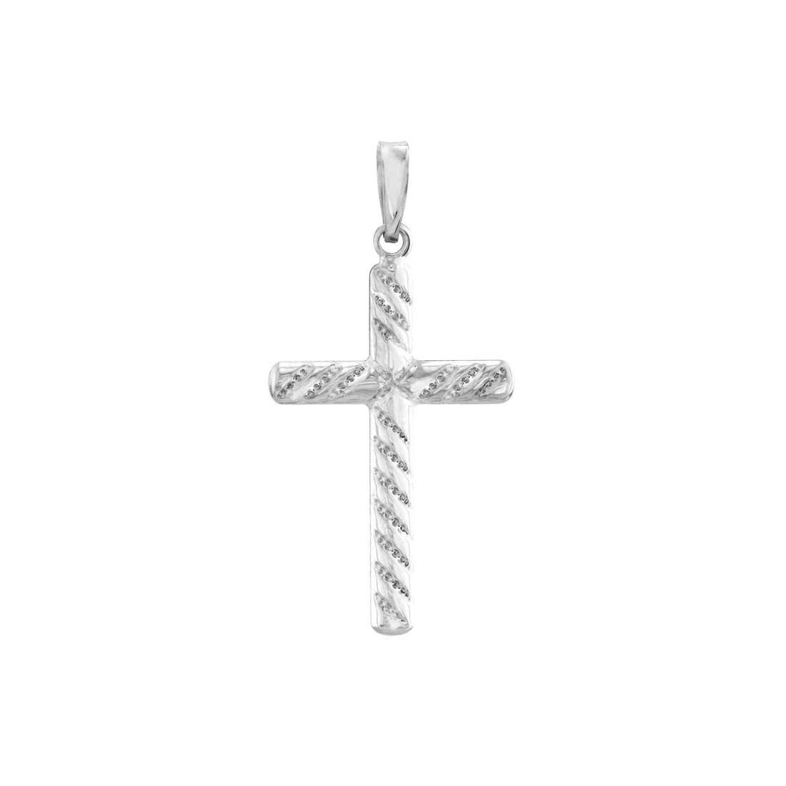 17mm Twisted Design Cross Pendant