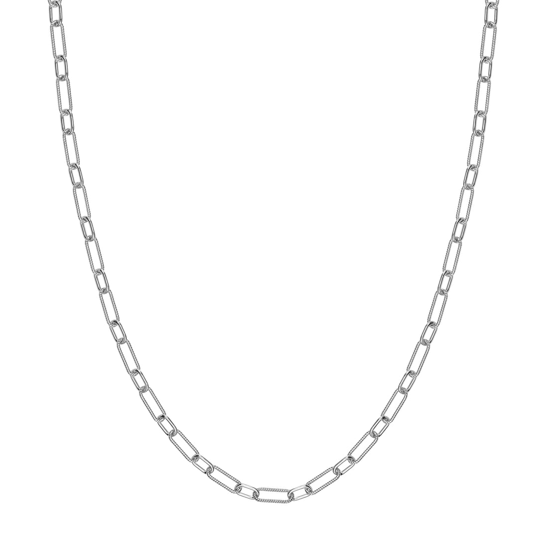 4.35mm Smooth and Twisted Paper Clip Chain