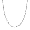 Sterling Silver 3.45mm Square Curb Chain with Lobster Lock