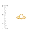 Beaded Open Oval Ring