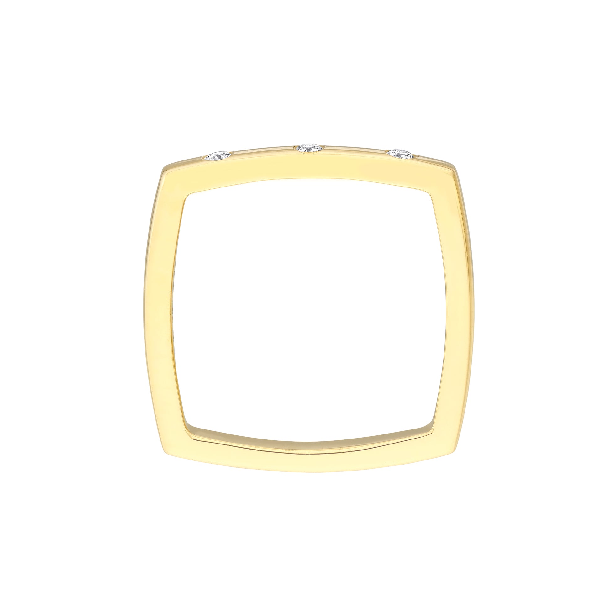 Bold Diamond Square Band Ring