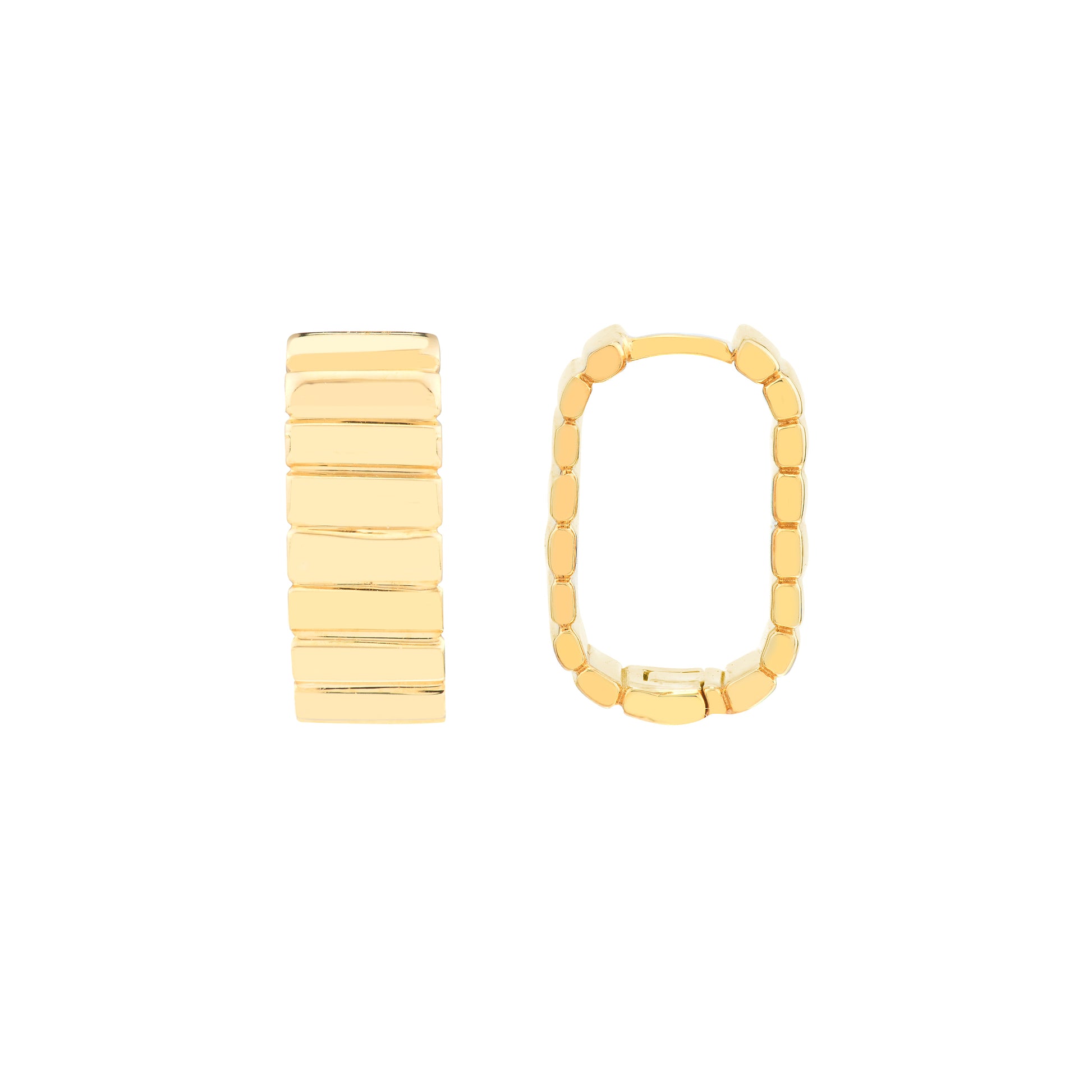 Ribbed Mini Hoop Earrings