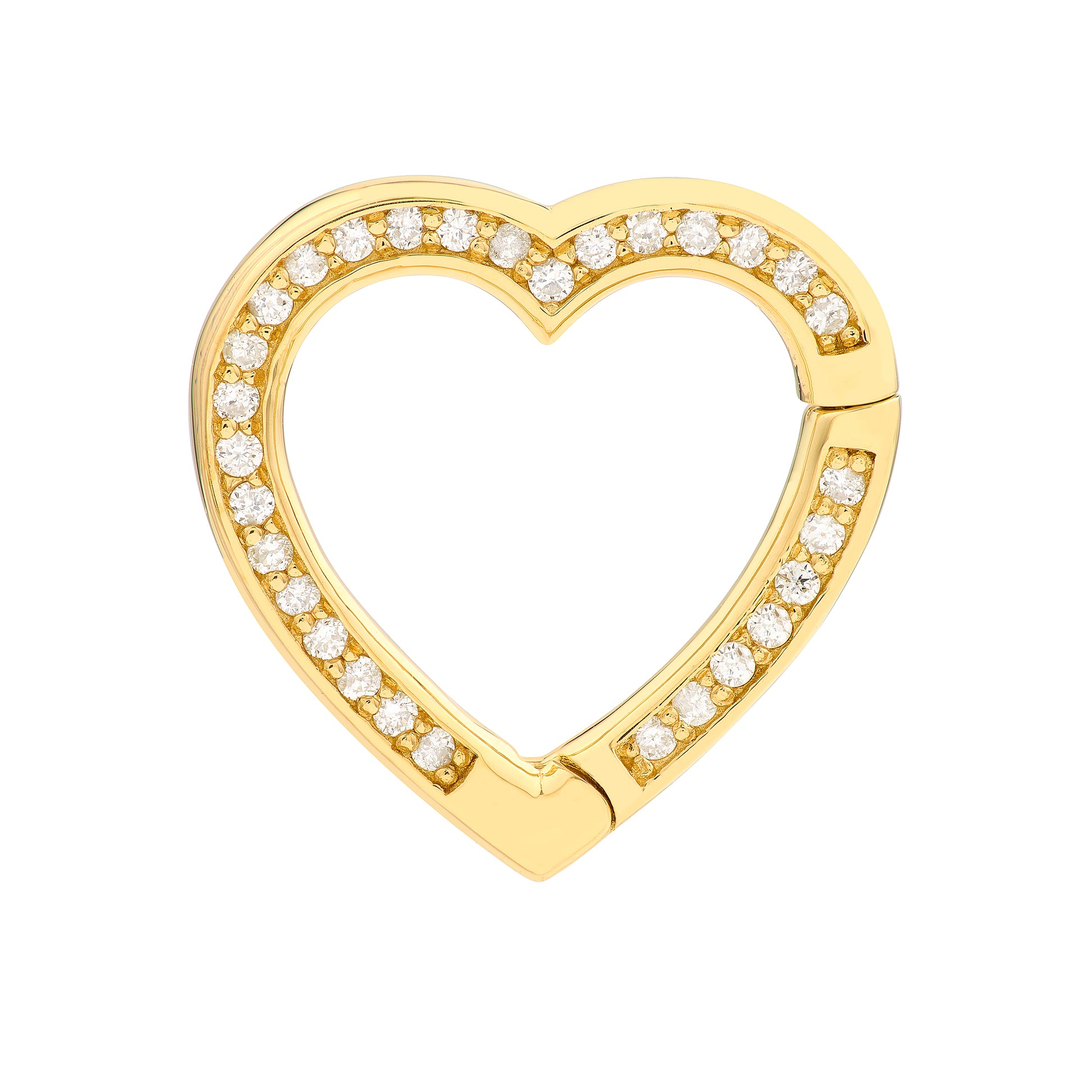 Diamond Heart Snap Lock