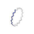 Sapphire Stones Zig Zag Ring
