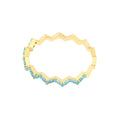 Lt.Turquoise Stone Zig Zag Ring