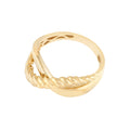 Ribbed Crossover Ring