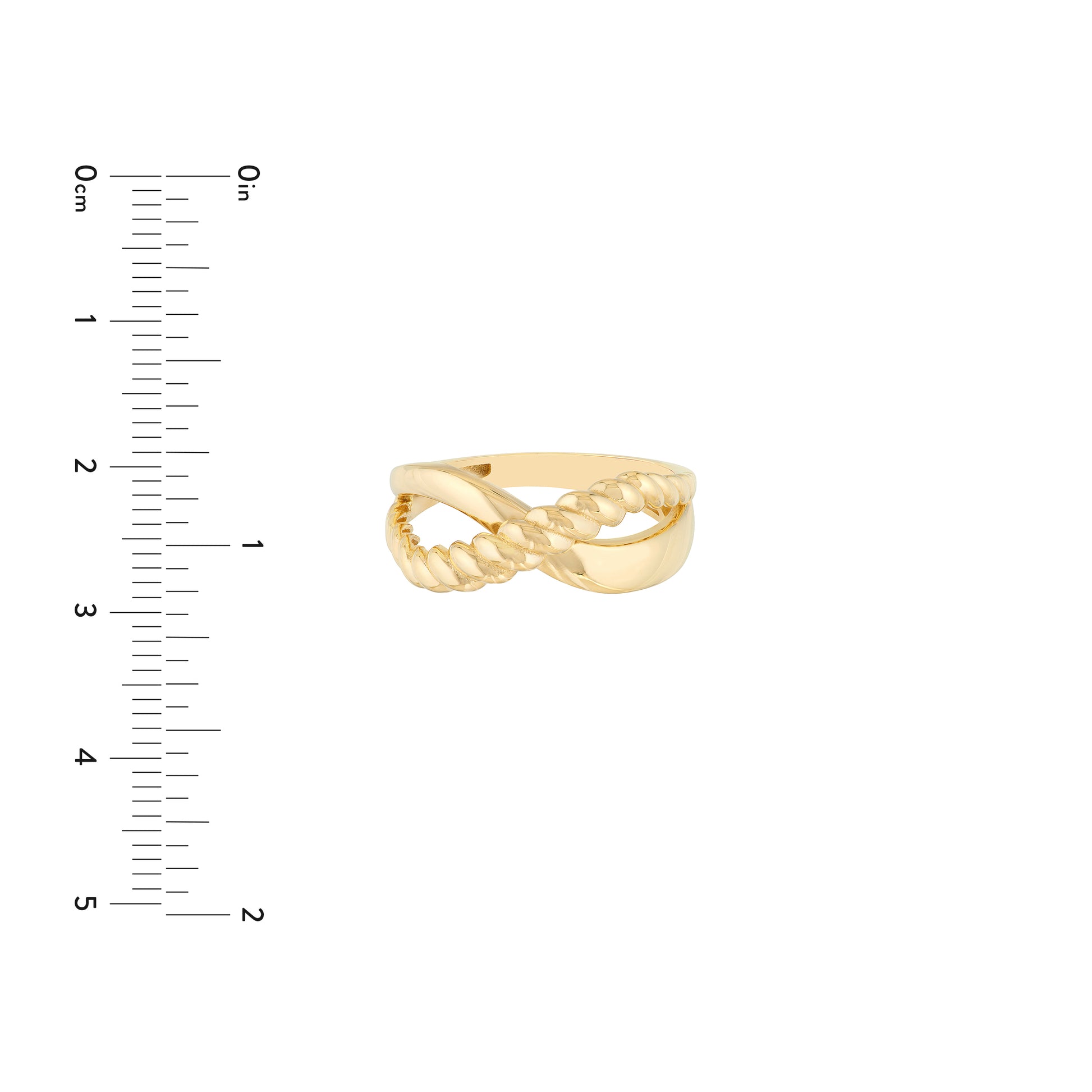 Ribbed Crossover Ring
