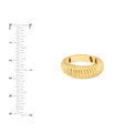 Graduated Ribbed Polished Ring
