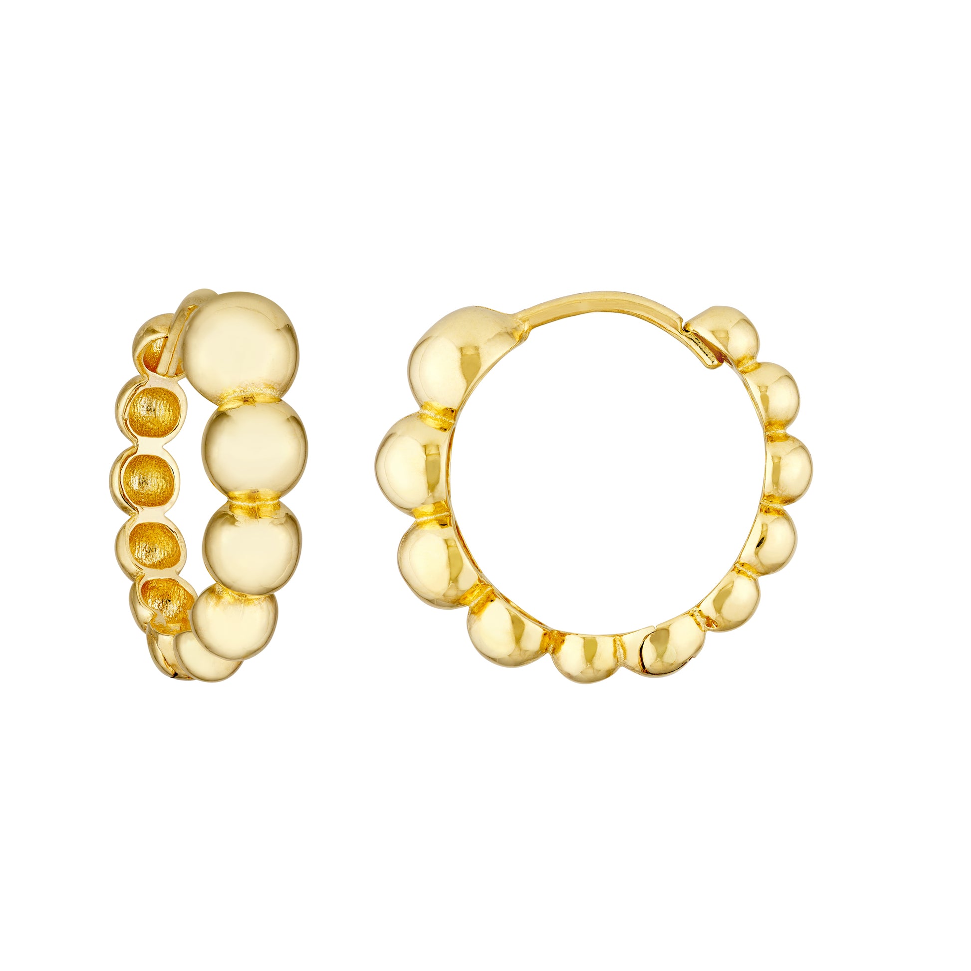 Graduated Beaded Hoop Earrings
