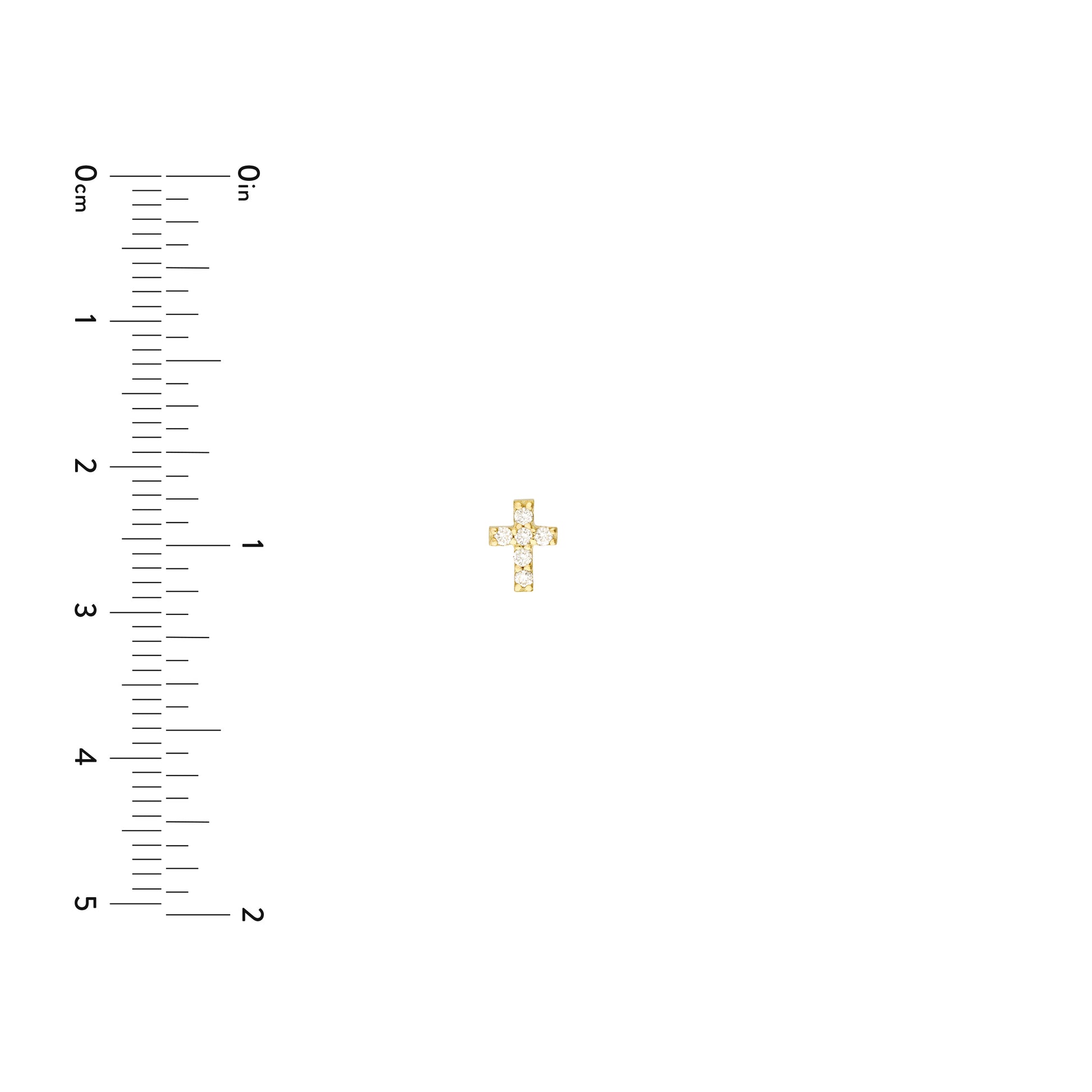 1/8tcw Diamond Cross Stud Earrings