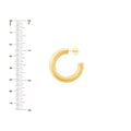 6x30mm Polished Open Hoop Earrings