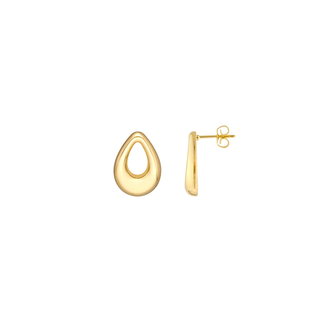 Open Teardrop Stud Earrings