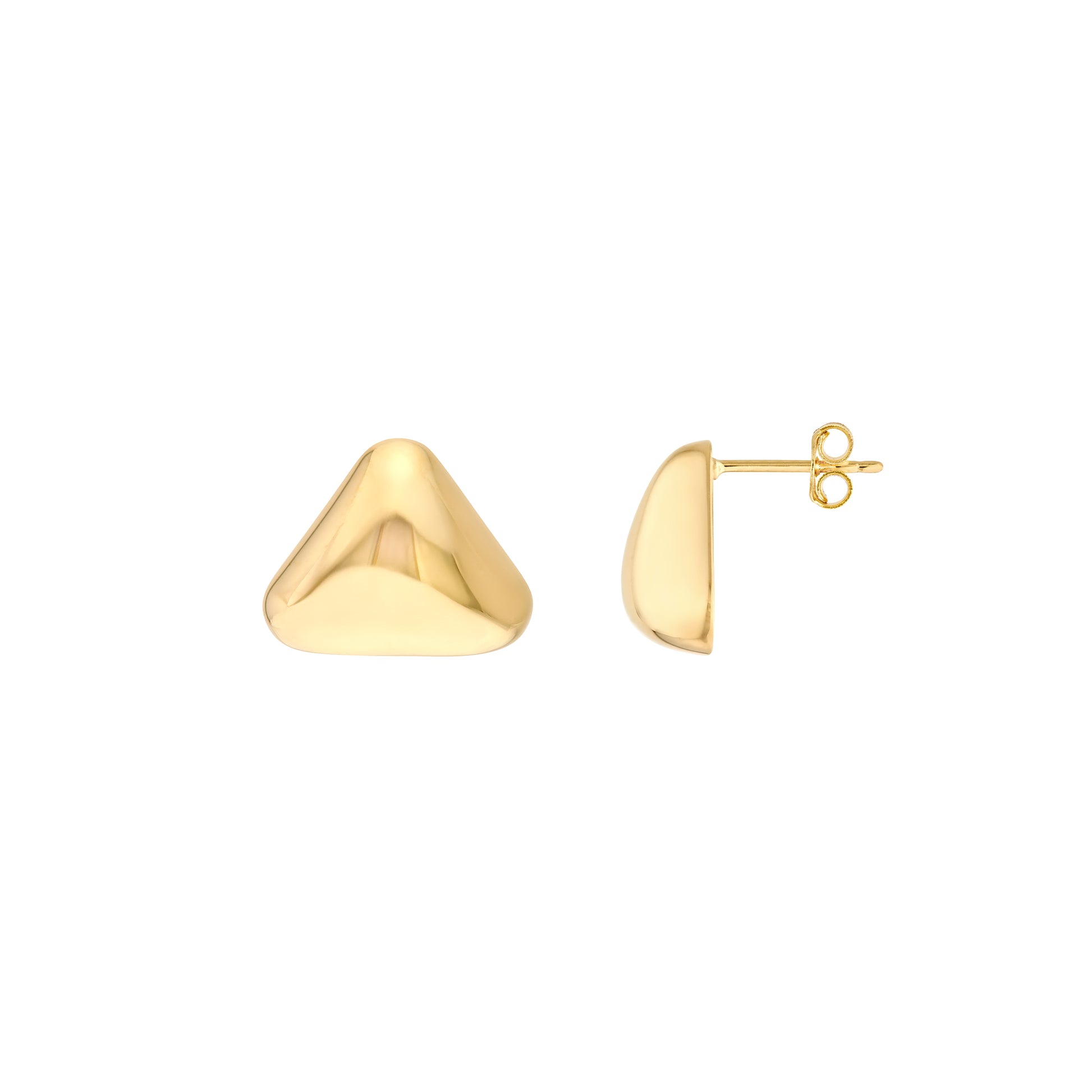 Polished Triangular Stud Earrings