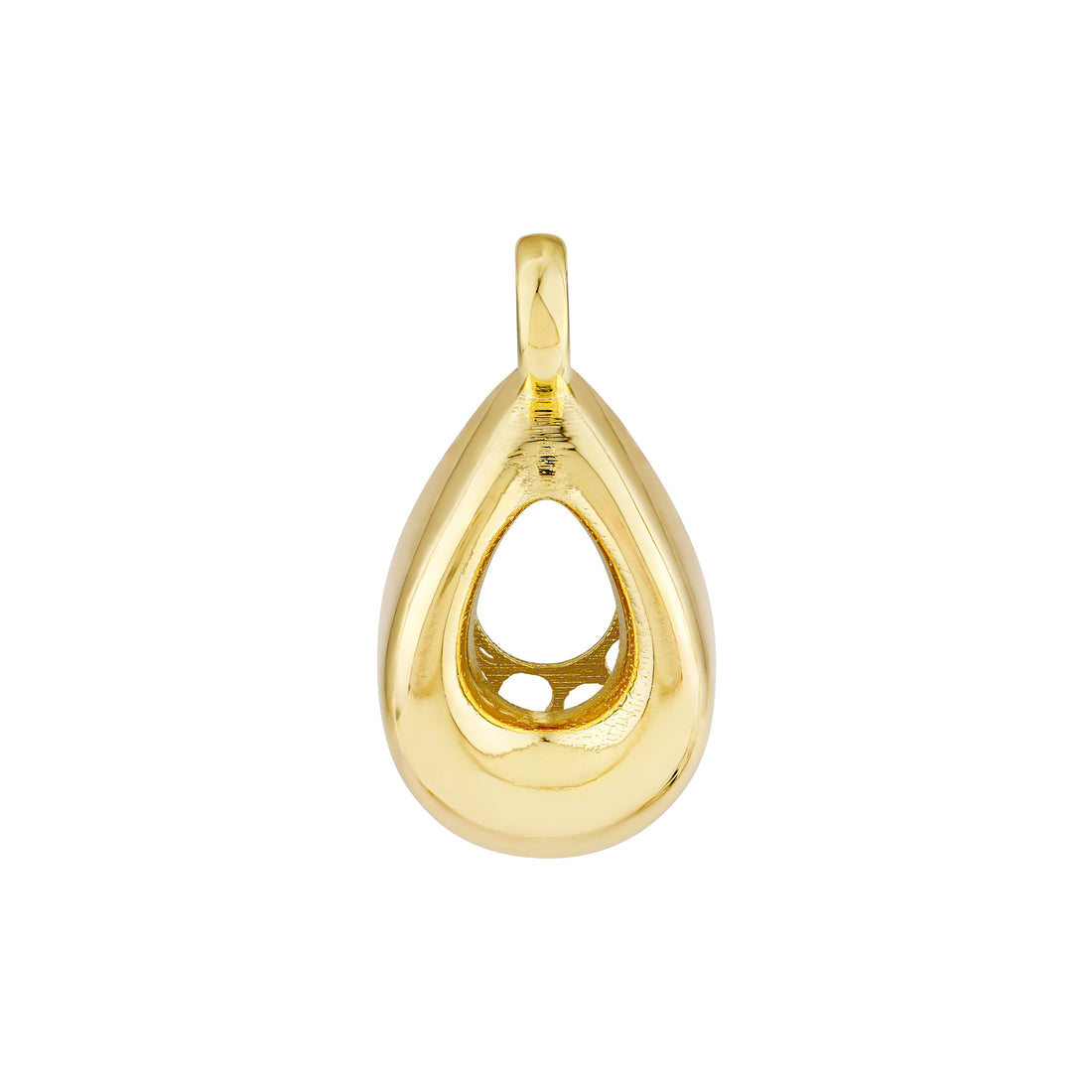 Open Teardrop Oval Charm