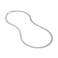 Sterling Silver 4.20mm D/C Flat Oval Snake Chain