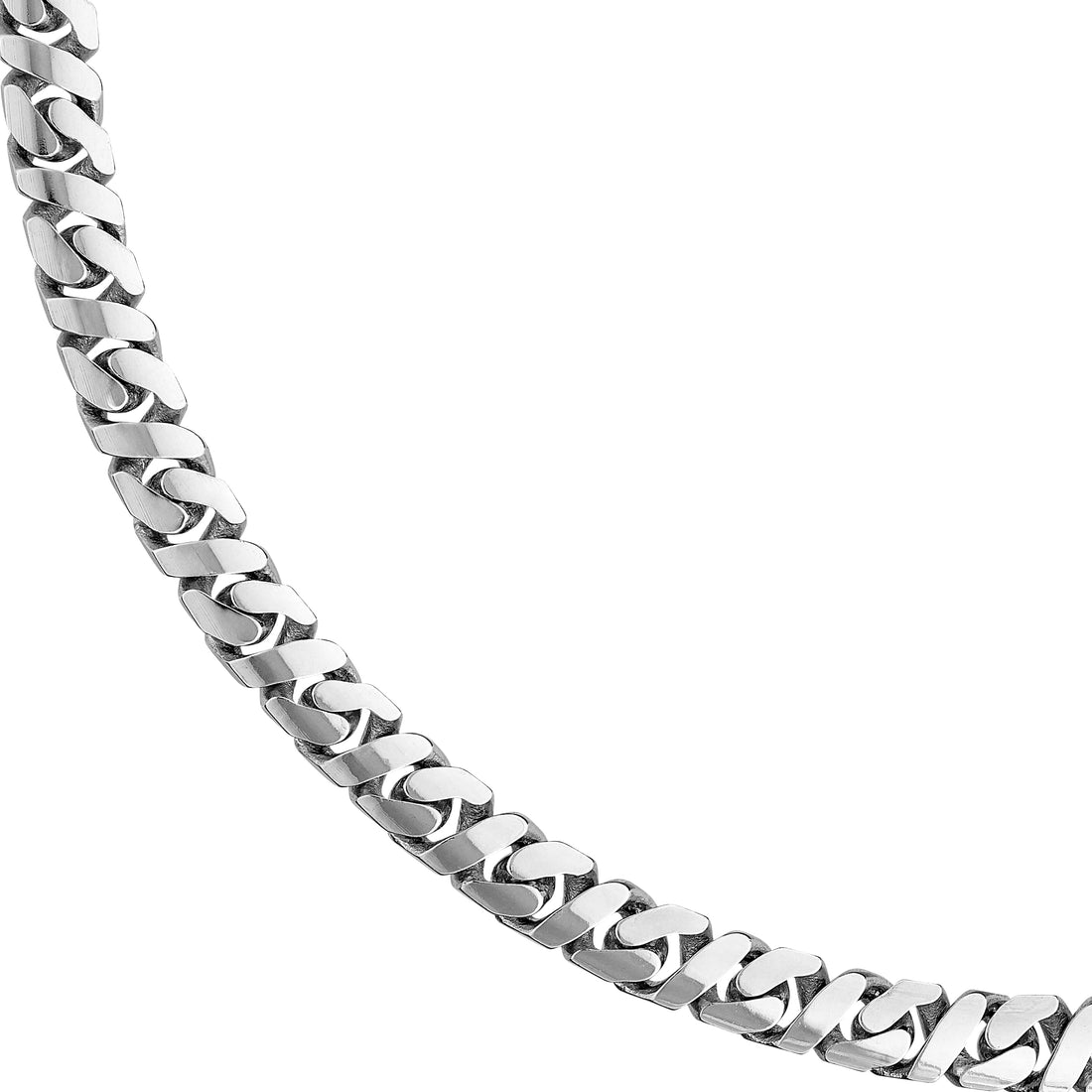 Sterling Silver 7mm 8-Sided D/C Curb Chain
