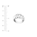 Sterling Silver Fluted Shrimp Dome Ring