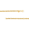 Polished Textured (2+1) Link Chain