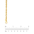 Polished Textured (2+1) Link Chain