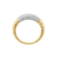 Diamond Pavé Ribbed Dome Ring