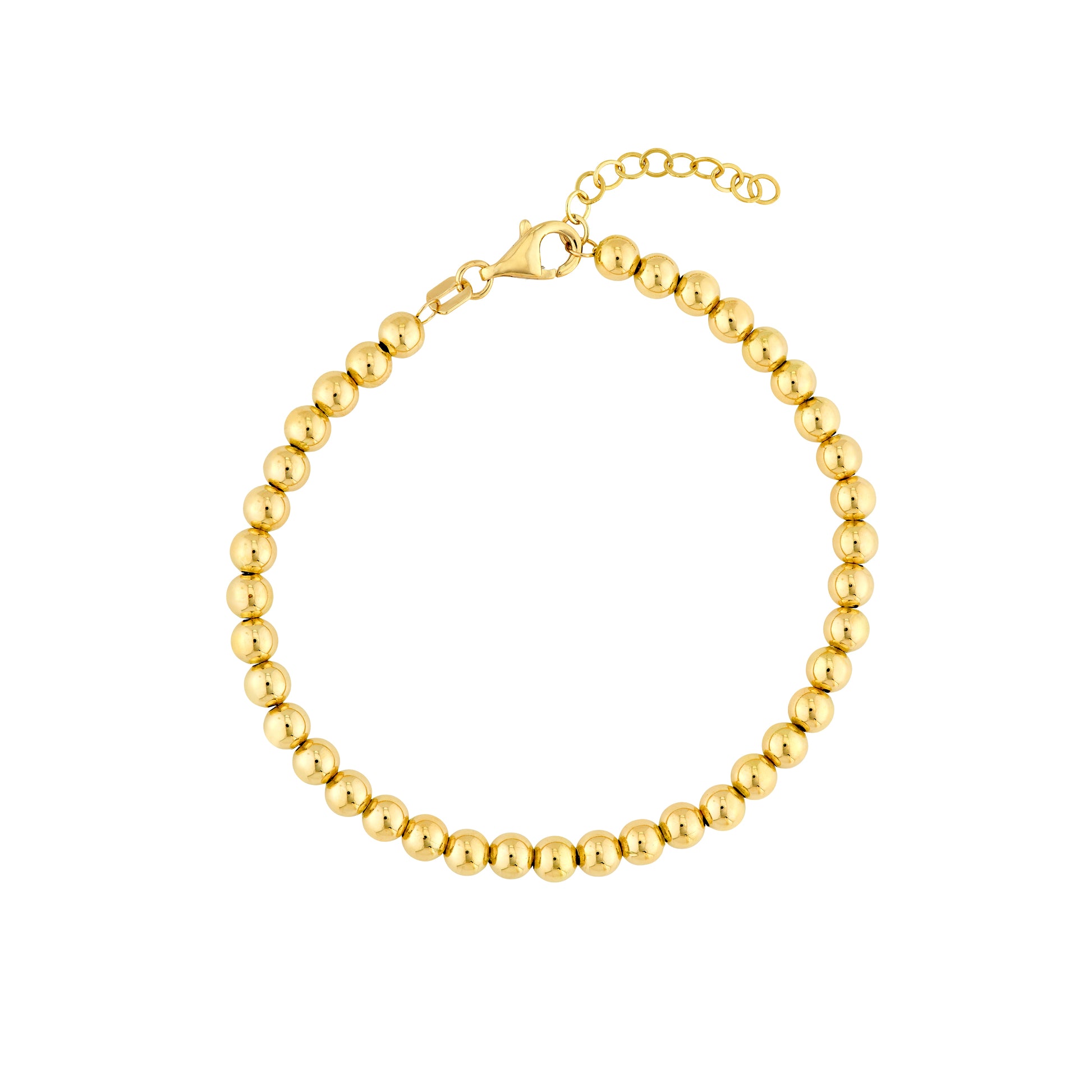 4mm Beaded Adjustable Chain Bracelet
