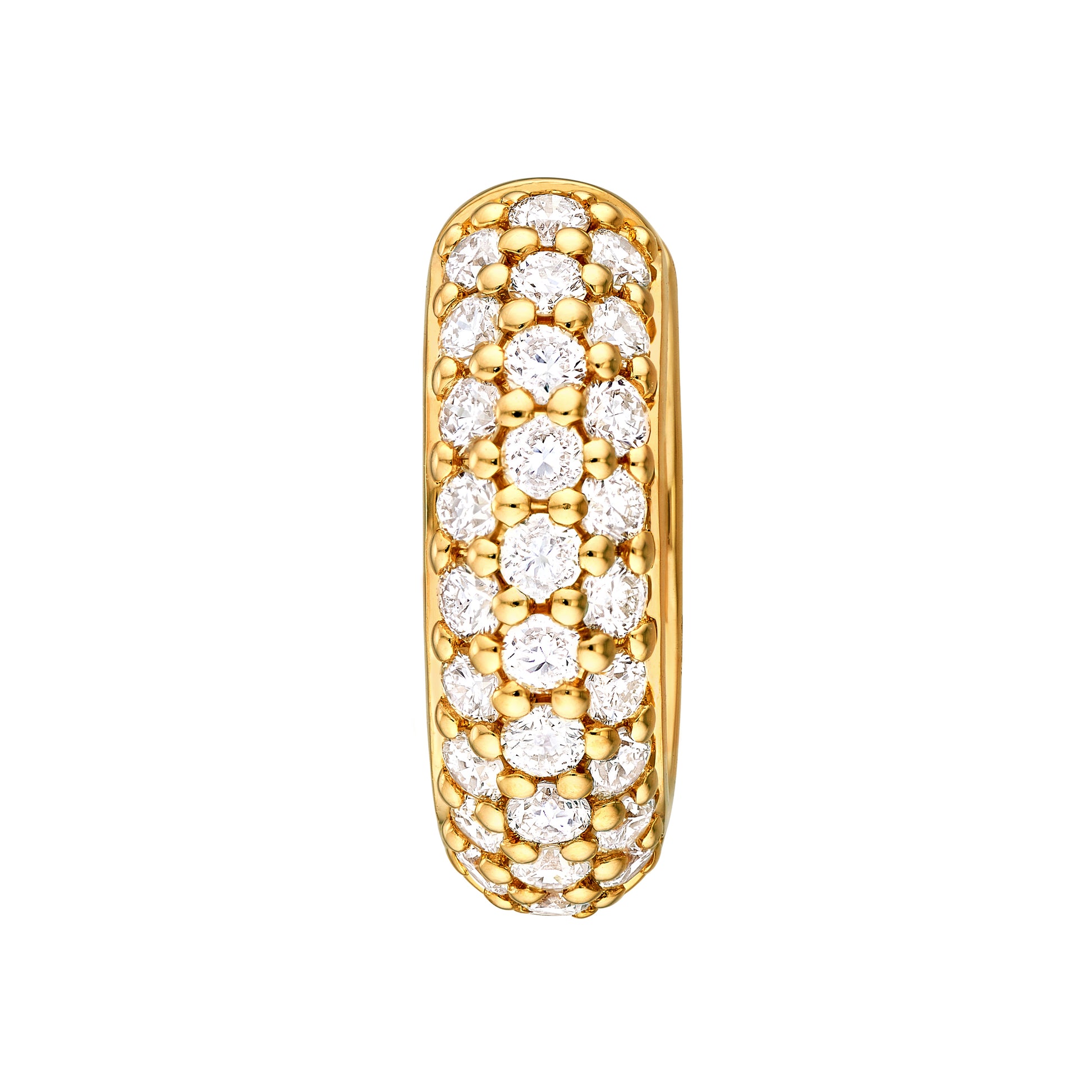3 Row Diamond Pavé Huggies (1/2tcw)