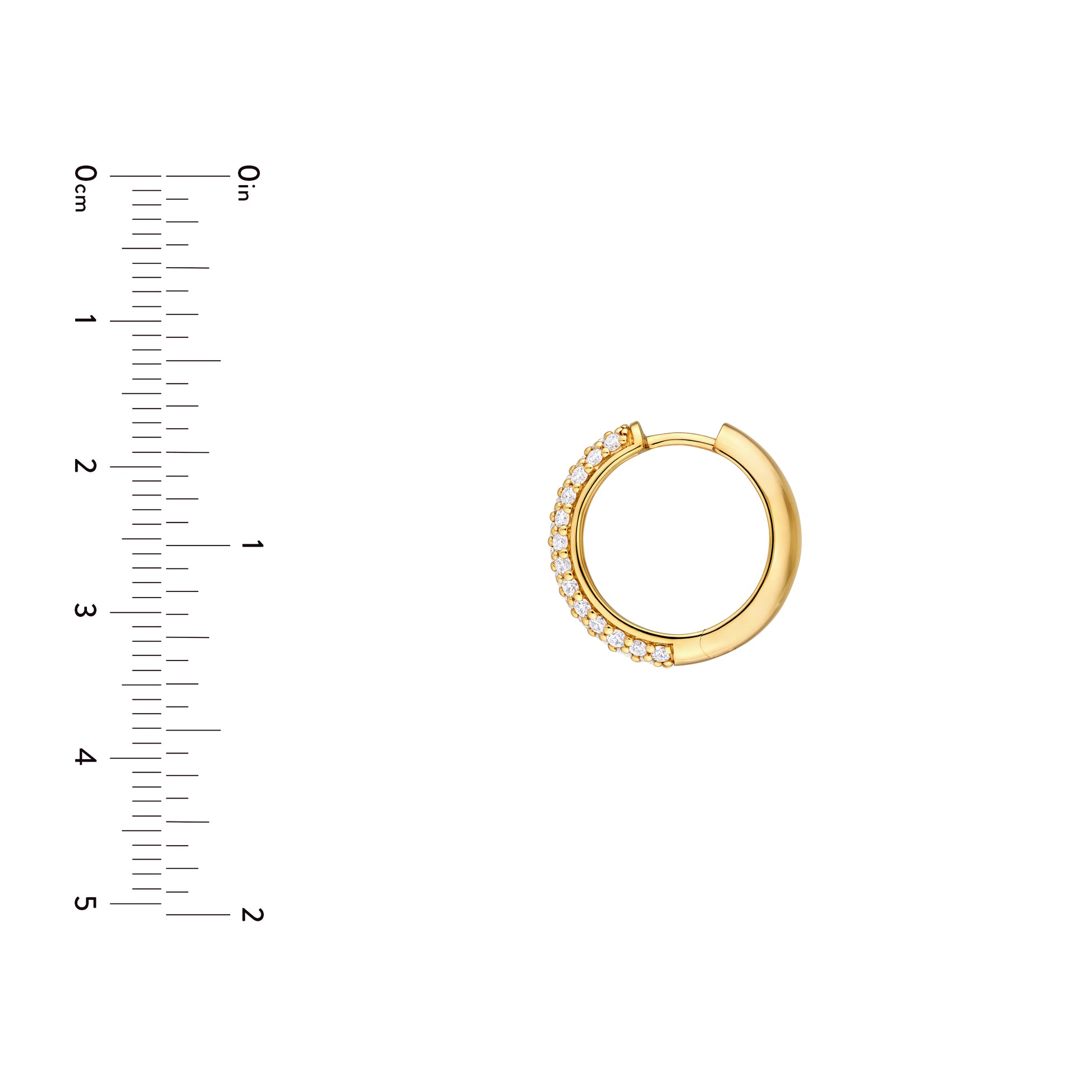 3 Row Diamond Pavé Huggies (3/4tcw)
