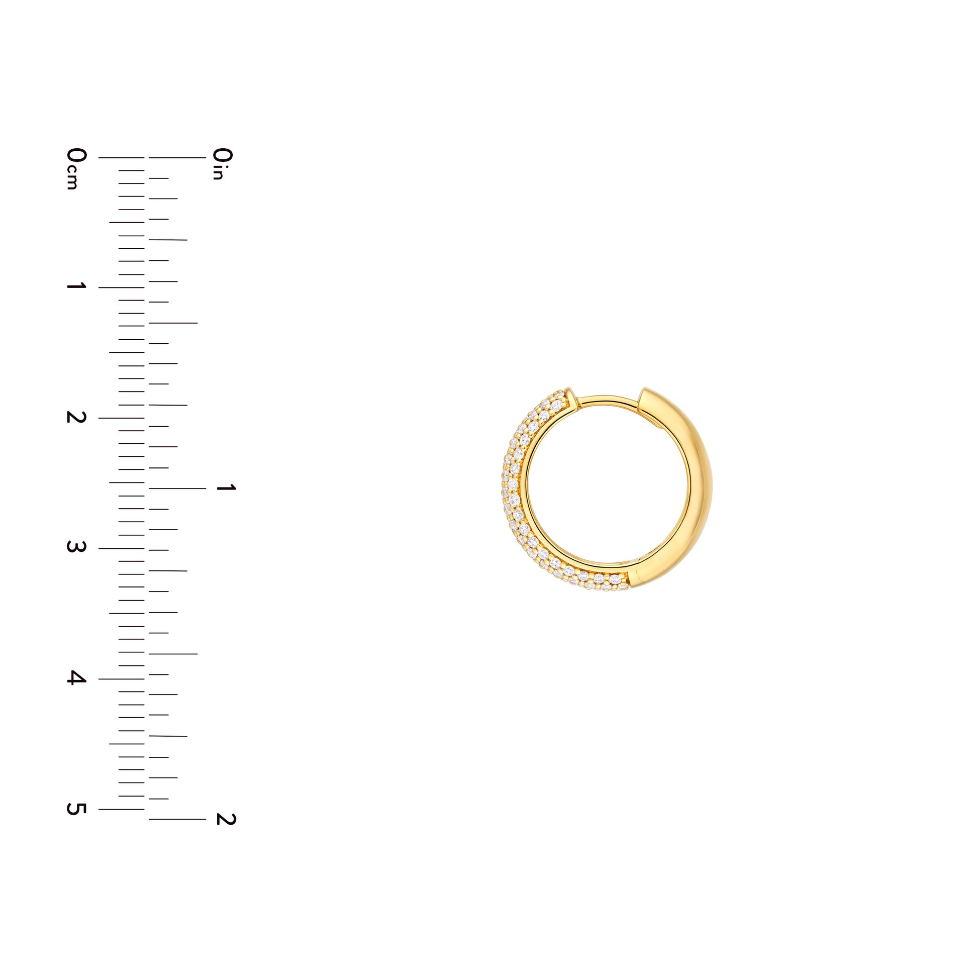 5 Row Diamond Pavé Huggies (7/8tcw)