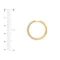 3 Row Diamond Pavé Hoop Earrings (1-1/3tcw)