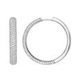 5 Row Diamond Pavé Hoop Earrings (1tcw)