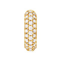 3 Row Pavé Diamond Paper Clip Huggies (5/8tcw)