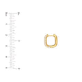 3 Row Pavé Diamond Paper Clip Huggies (5/8tcw)
