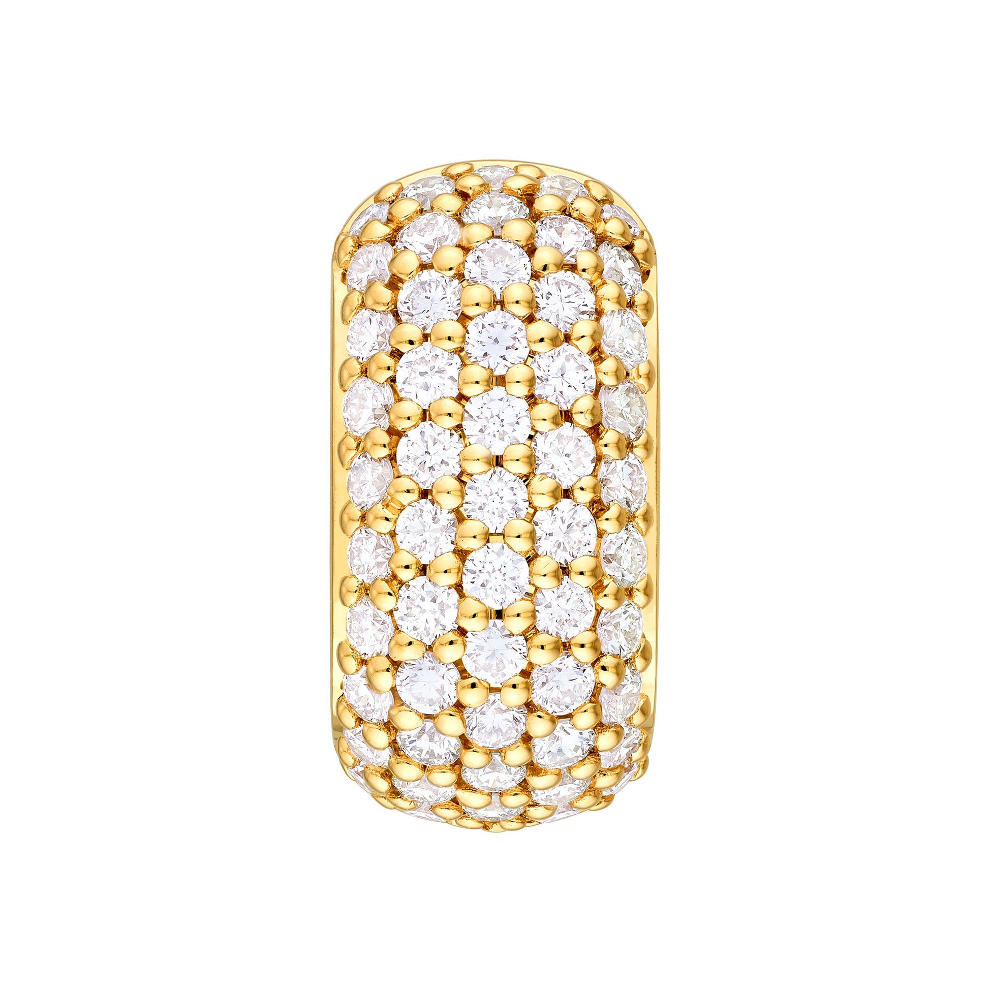 5 Row Pavé Diamond Paper Clip Huggies (7/8tcw)