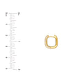5 Row Pavé Diamond Paper Clip Huggies (7/8tcw)