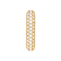3 Row Pavé Diamond Paper Clip Huggies (1tcw)