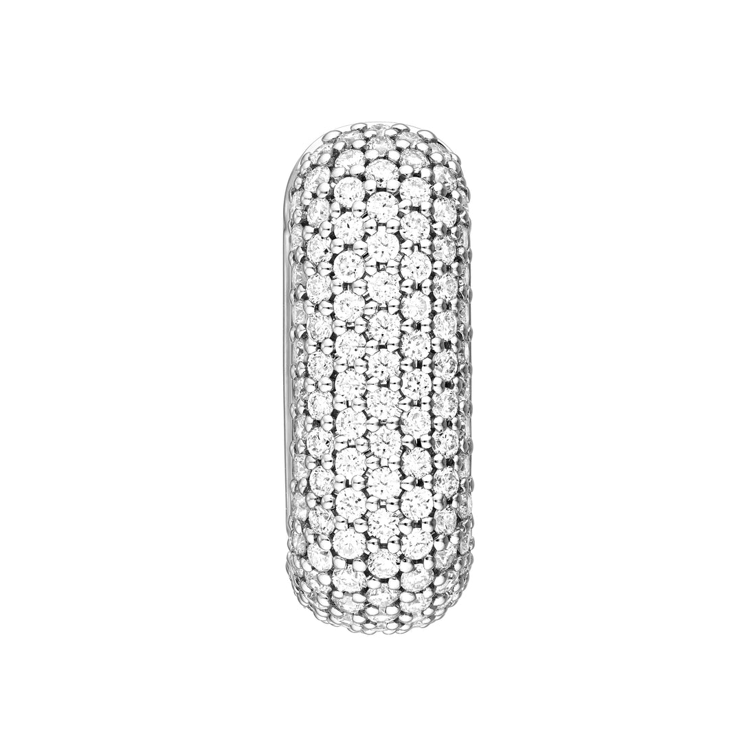 5 Row Pavé Diamond Paper Clip Huggies (1-1/3tcw)