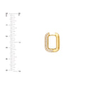 5 Row Pavé Diamond Paper Clip Huggies (1-1/3tcw)