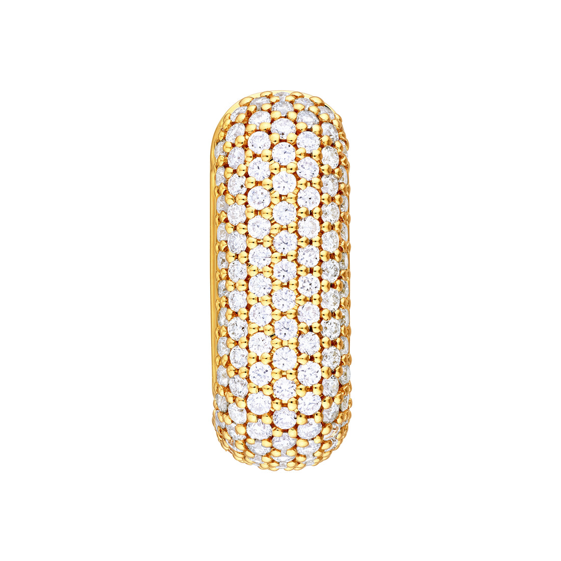 5 Row Pavé Diamond Paper Clip Huggies (1-1/3tcw)