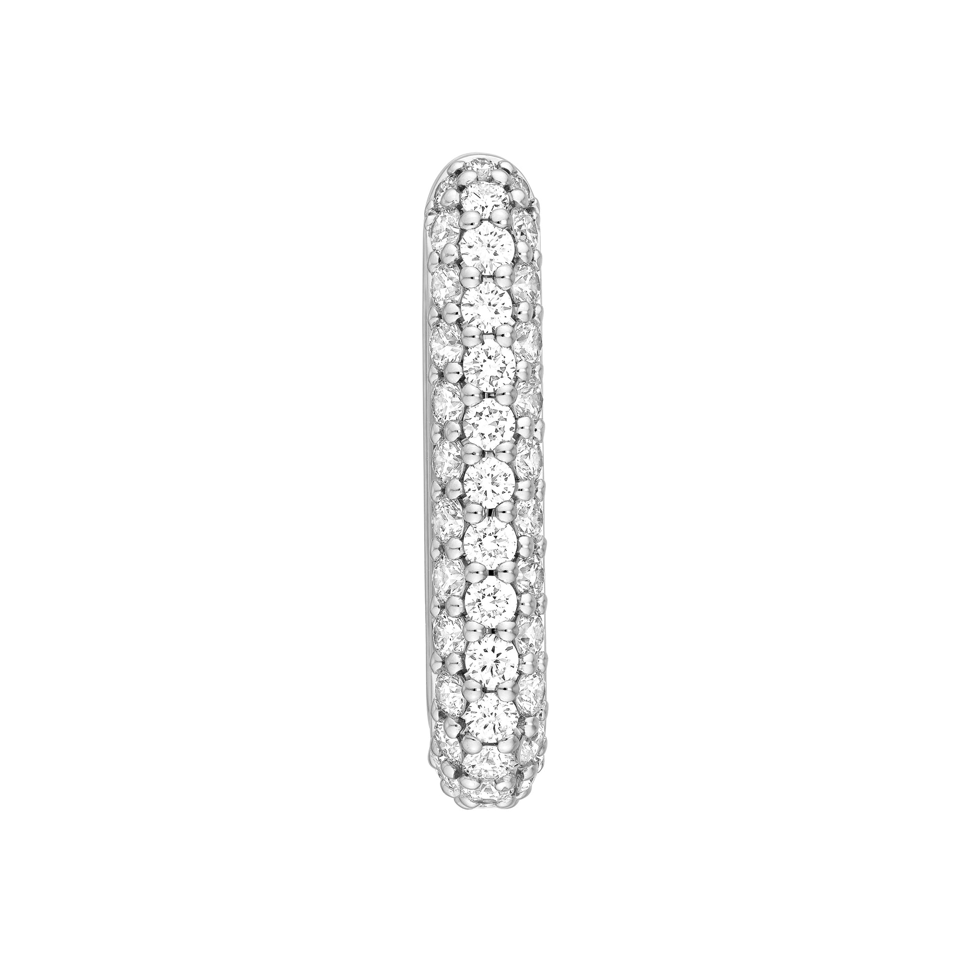 3 Row Pavé Diamond Paper Clip Earrings (1-3/8tcw)