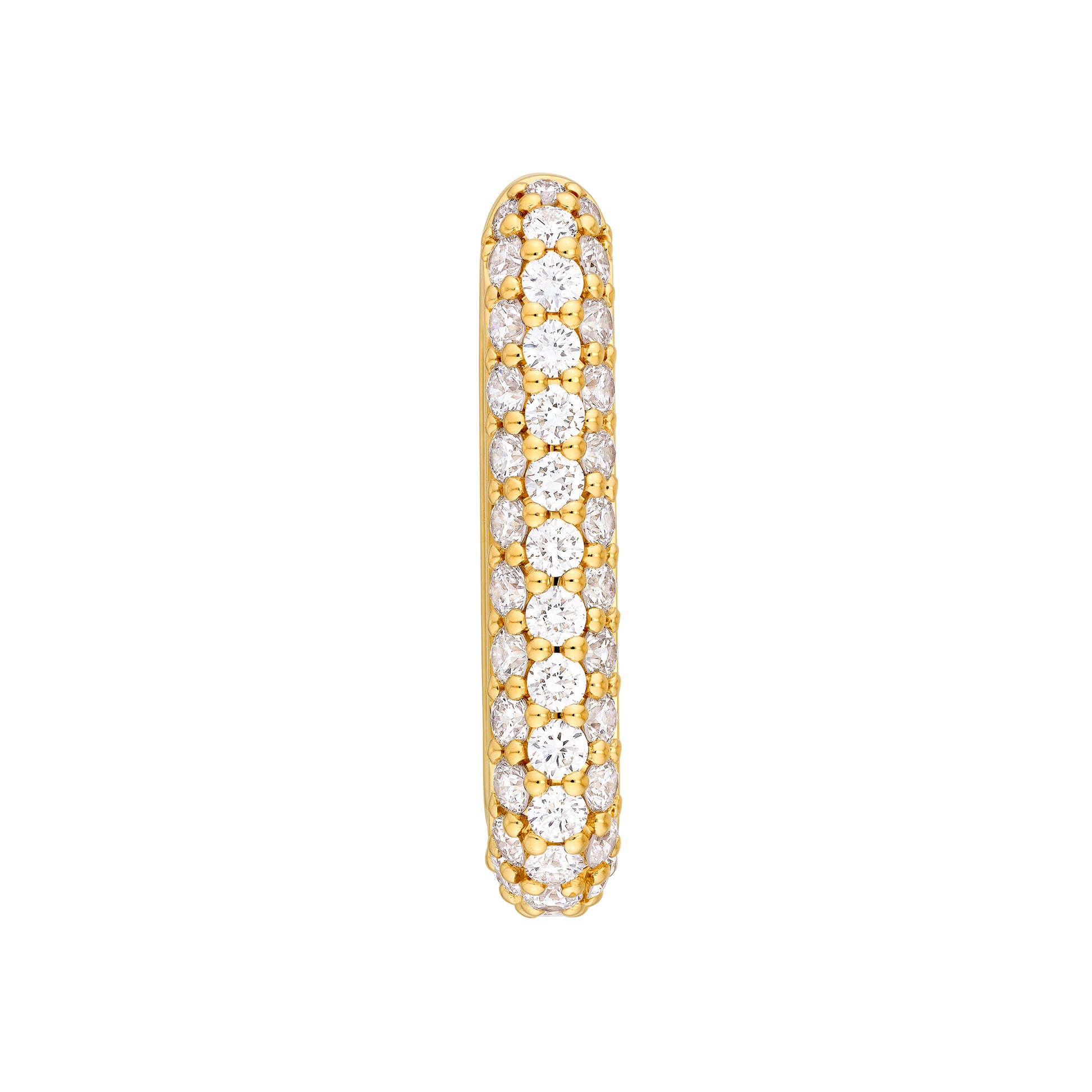 3 Row Pavé Diamond Paper Clip Earrings (1-3/8tcw)