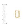 3 Row Pavé Diamond Paper Clip Earrings (1-3/8tcw)