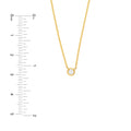Bezel Set Round Diamond Necklace (1/10tcw)