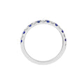 Sapphire & Diamond Stackable Band