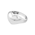 Sterling Silver Heart Dome Ring
