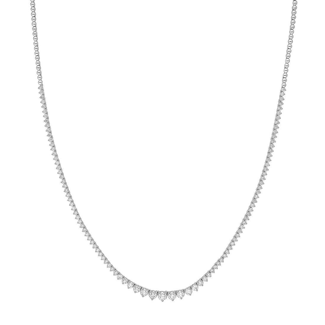 Diamond Graduated Half Tennis Necklace (3-1/3tcw)
