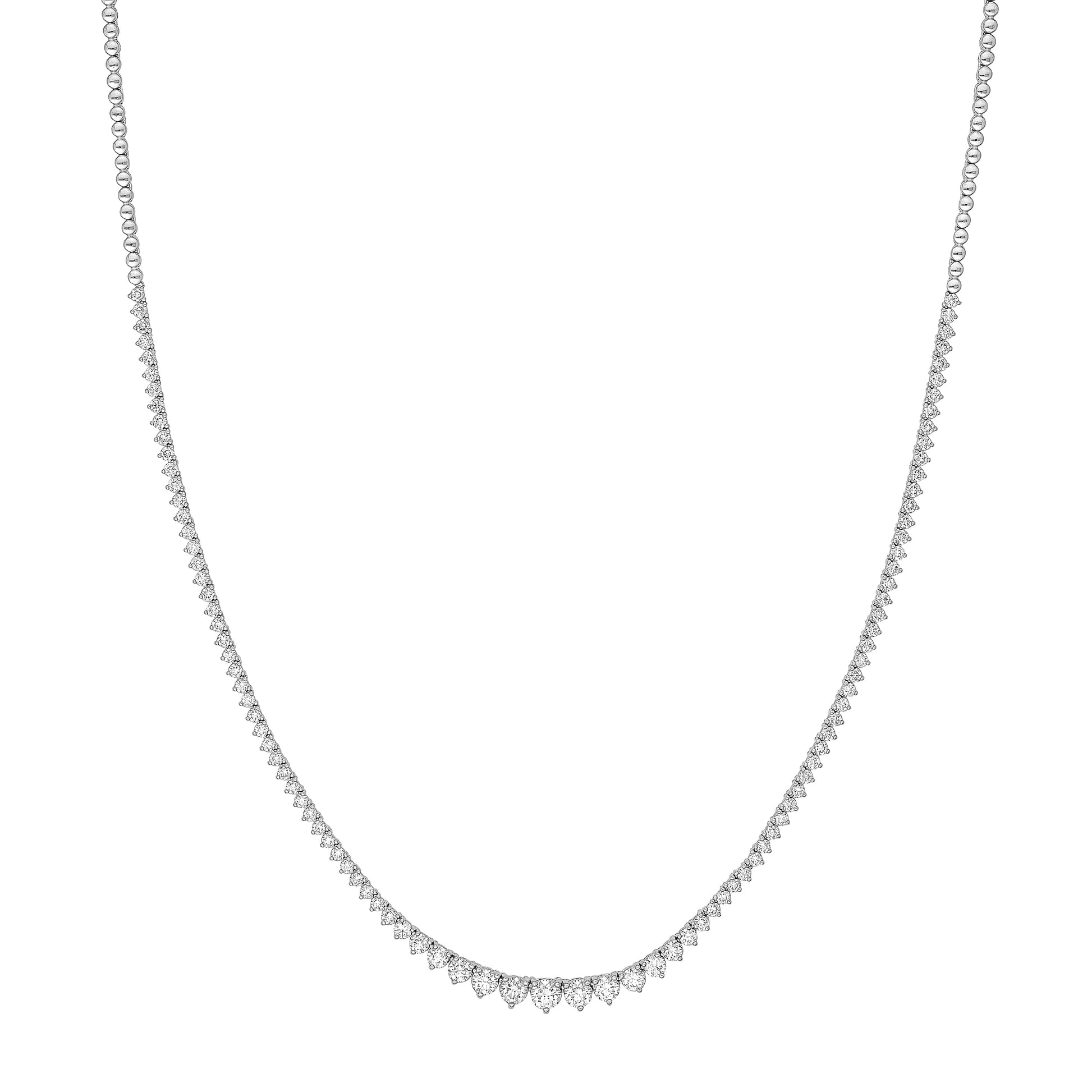 Diamond Graduated Half Tennis Necklace (3-1/4tcw)